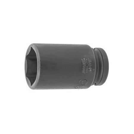 Holex Impact Socket, 3/4 inch Drive, 6 pt, Deep, 1.7/16 inch 652202 1.7/16